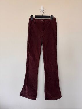 We the Free Size 26 Corduroy Red Brown Flare Pants Boho Indie 70s Southwest